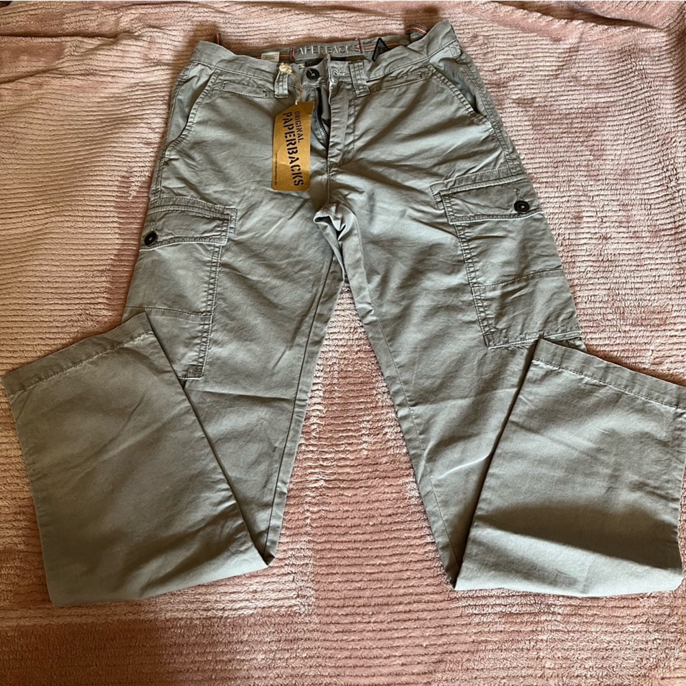 Original Paperbacks Women's Cargo Pants in Light Olive Green